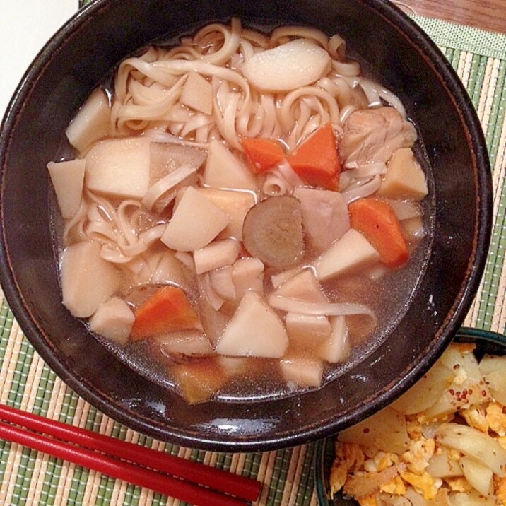 おせちリメイク☆筑前煮で簡単煮込みうどん